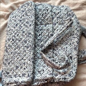 Vera Bradley Black and Gray Quilted Backpack